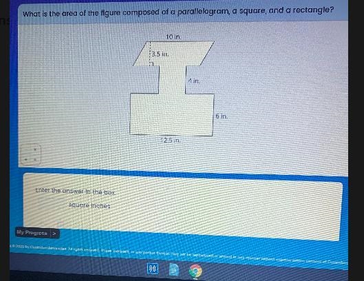 What is the area of the figure composed of a parallelogram, a square, and a rectangle-example-1