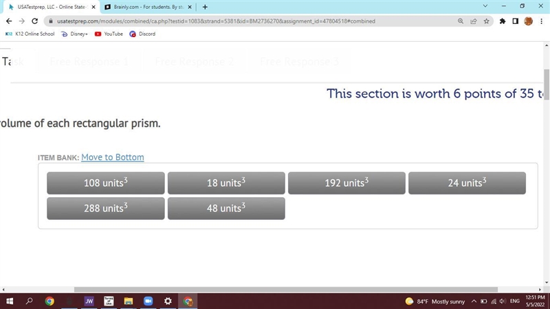 PLEASE HELP I NEED THIS FAST. Find the volume of each rectangular prism-example-2