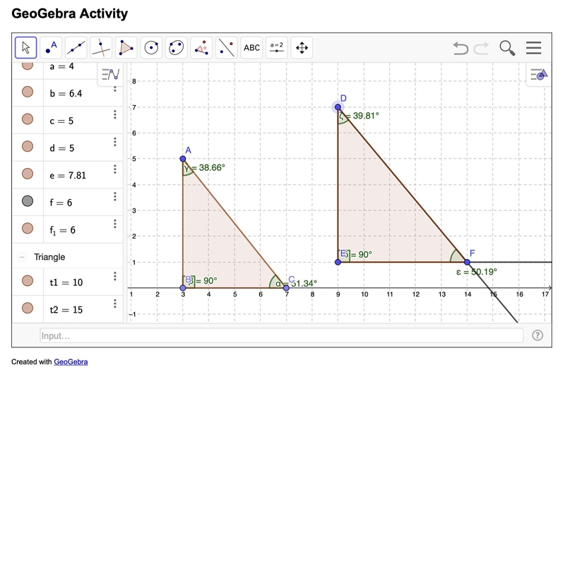 Part FPick any side of ∆DEF, and find its length. Find the ratio (n) of this side-example-2