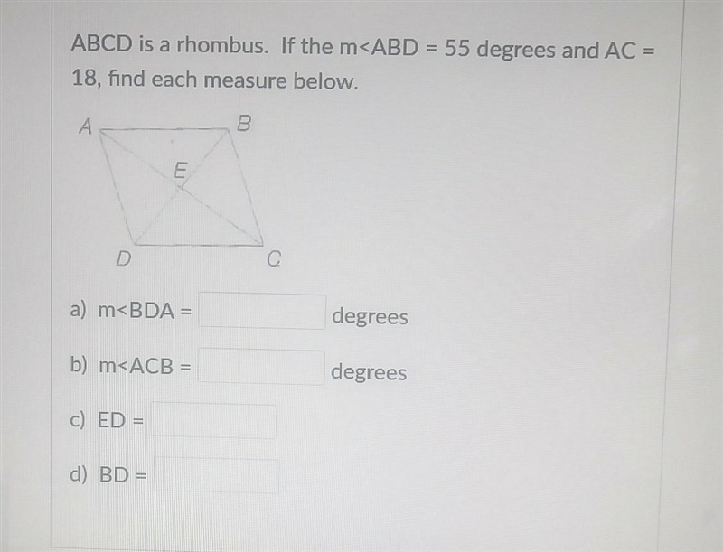 ABCD is a rhombus. If the m-example-1