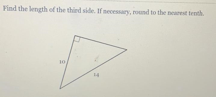 Find the length of the third side. If necessary, round to the nearest tenth.1014-example-1