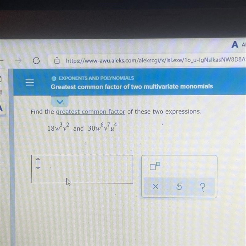 Find the greatest common factor of these two expressions.-example-1