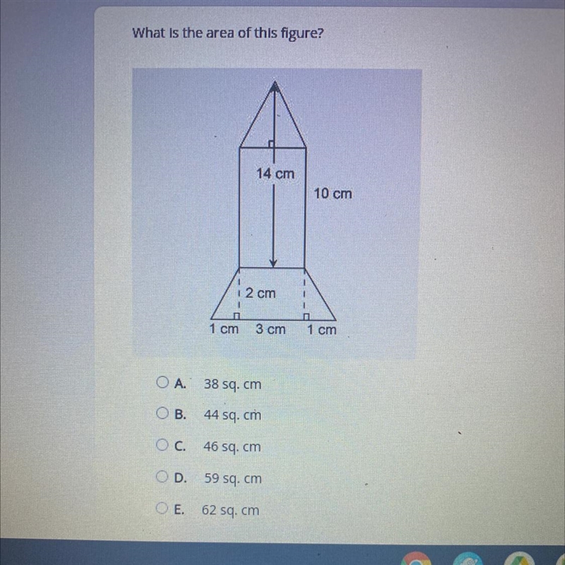 What is the are of this figure???-example-1