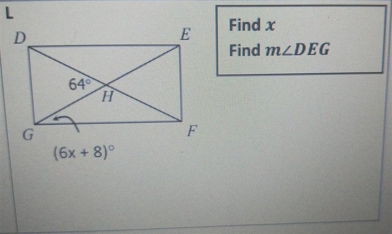 I can't find the value of x or DEG, I've been stuck for a while.​-example-1