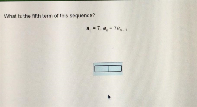 Homework practice what is the 5th term of this sequence?-example-1