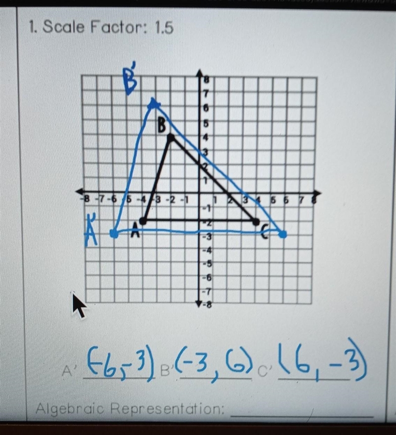 How do you dilate the figure with the given scale factor?-example-1