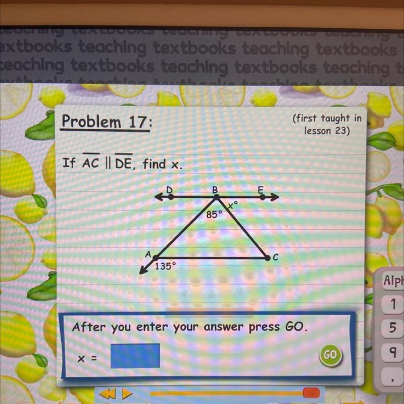 If AC is parallel to DE, find X-example-1