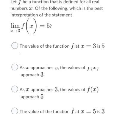 Let f be a function that is defined for all real numbers x. of the following which-example-1