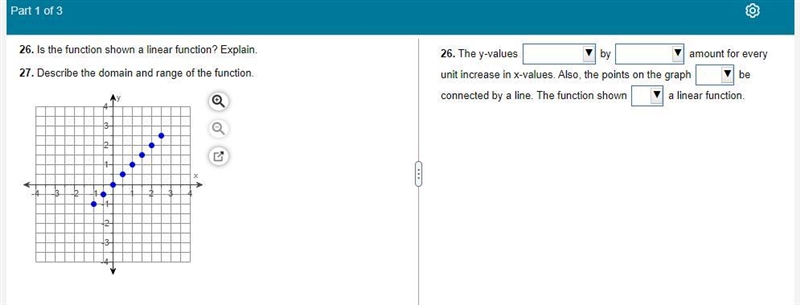 First blank options: does not change or change 2nd blank options: a constant, a decreasing-example-1