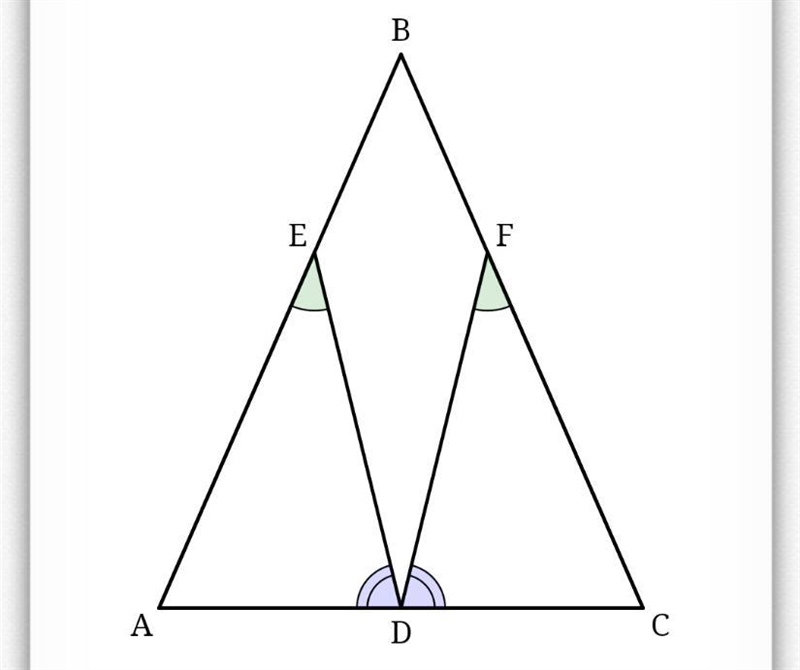 Given: D is the midpoint of segment AC, angle AED is congruent to angle CFD and angle-example-1