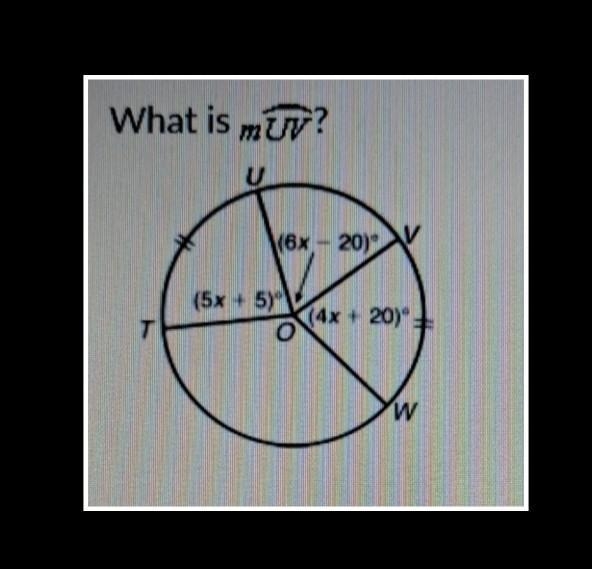 Pls help! What is mUV? a) 80°b) 70°c) 122°d) 100°-example-1