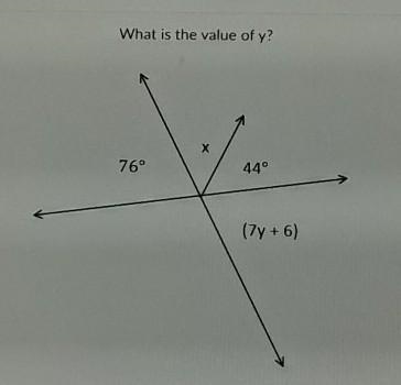 What is the value of y?A. y = 76.B.y = 60.C.y = 7.D.y = 10-example-1