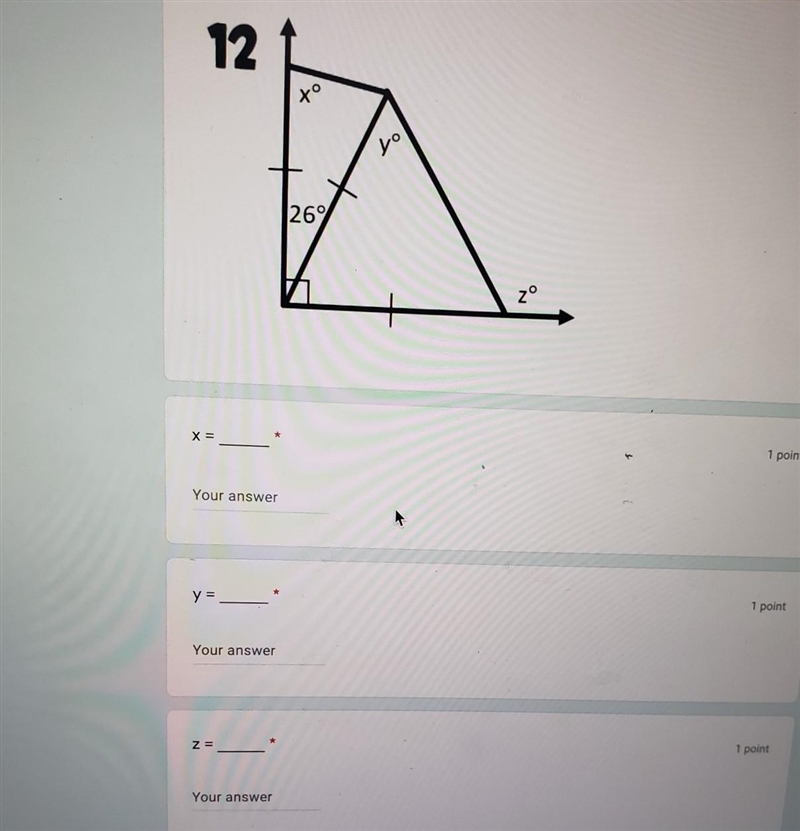 Find x Find y, the Find z​-example-1