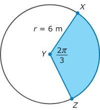 Find the sector area for the following: (Use pi=3.14 when necessary and round your-example-1