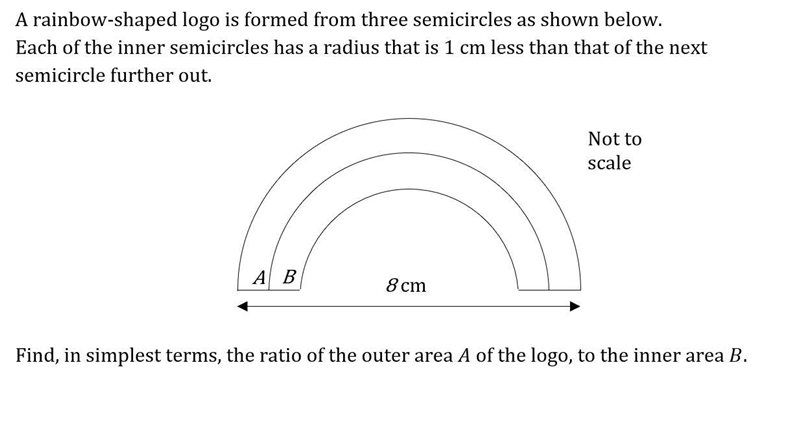 A rainbow-shaped logo is formed from three semicircles-example-1