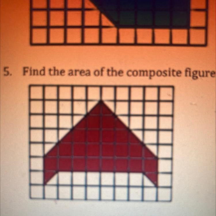 Find the area of the composite figure below-example-1