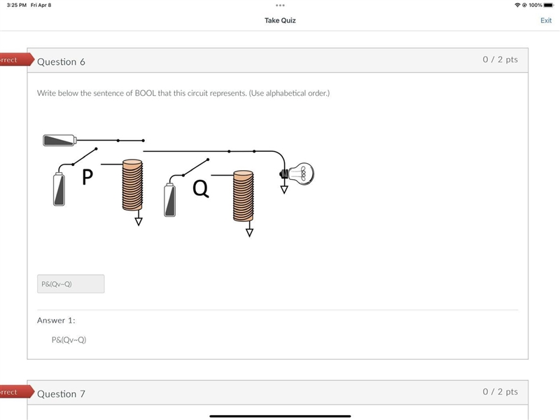 BOOLEAN logic gateThe Q Part is a little bit confusing. The electromagnet is not connected-example-1