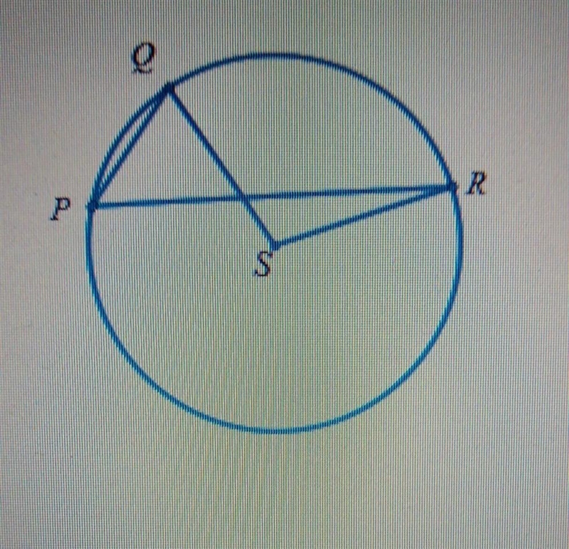 The circle below has center S. Suppose that mQR= 106°. Find the following(a) m-example-1