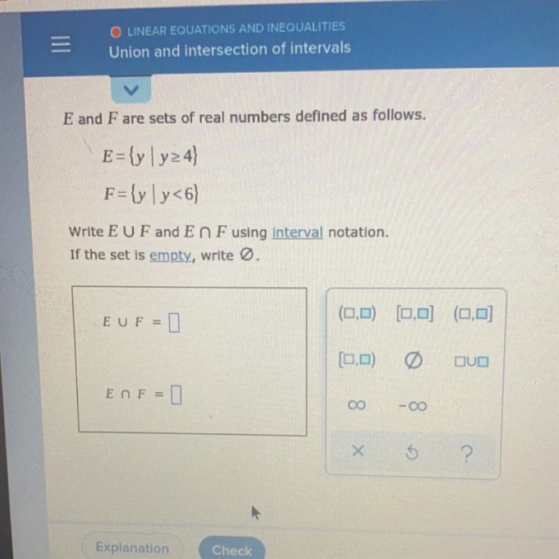 If you know union and intersection of intervals, please help.-example-1