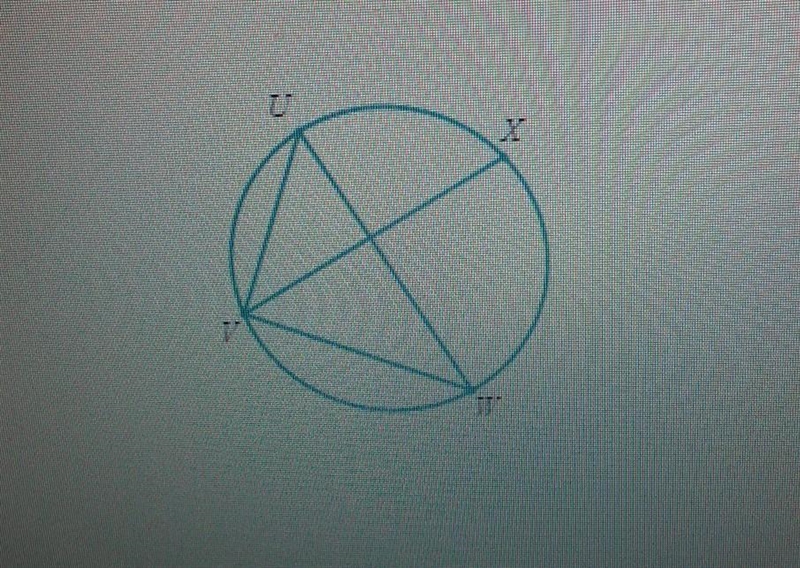 In the circle below, UW is a diameter. suppose arc VW =102 and-example-1