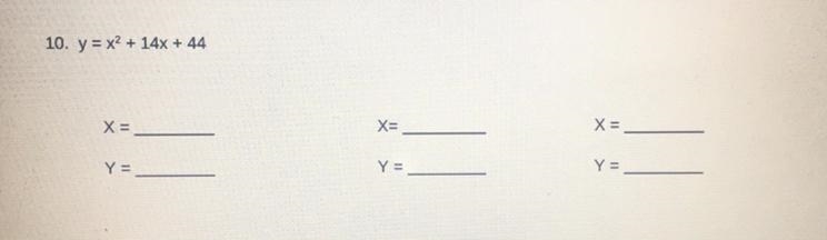 (Algebra 2) Find the vertex of this parabola. Use -b/2a to find x and then substitute-example-1