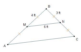 What is the length of Line segment AC? 3 ft 4 ft 18 ft 12 ft-example-1