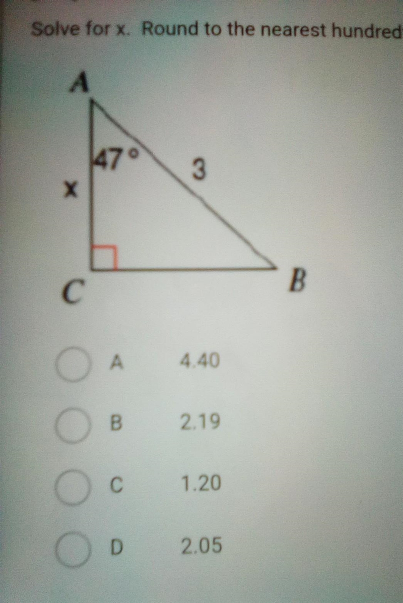 I'm trying to solve for x by rounding to the nearest hundredth ? can anyone help me-example-1