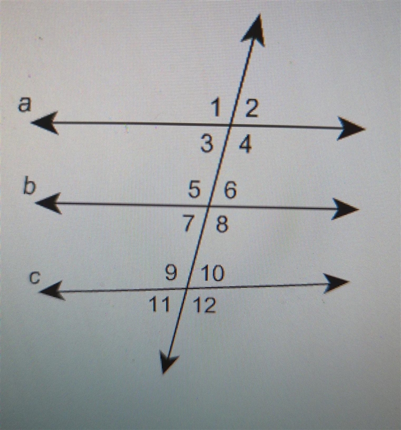 Given a is parallel to b, and c is not parallel to a or b, which statement must be-example-1