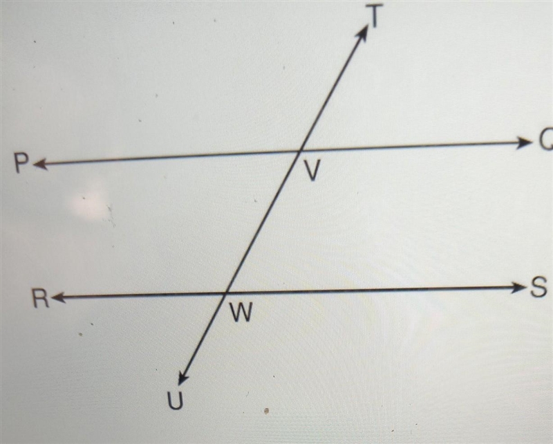 3. In the diagram below, PO || RS. If mTVO = 5x – 22 and mVWS = 3x+ 10, what is the-example-1