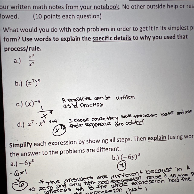 1. What would you do with each problem in order to get it in its simplest properform-example-1