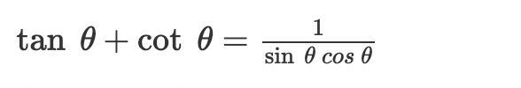 Verify the identity. Justify each step.tan theta + cot theta = 1/sin theta cos theta-example-1