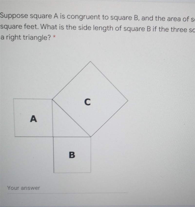 suppose square a is a congruent to square be in the area of square C is 162 square-example-1