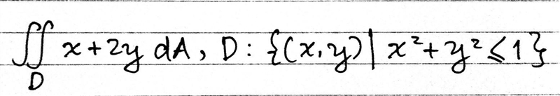 Change the Cartesian integral into an equivalent polar integral. Then evaluate the-example-1