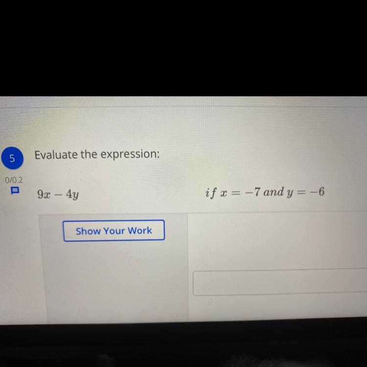 Evaluate the expression: 9x - 4y if x= -7 and y= -6-example-1