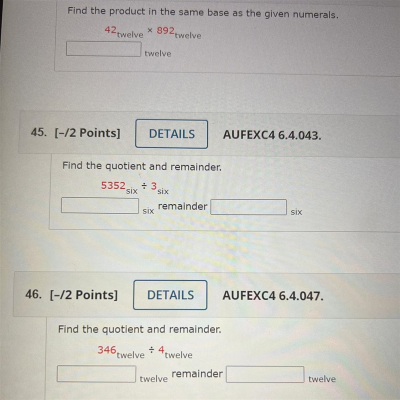 ￼46.Find the quotient and remainder-example-1