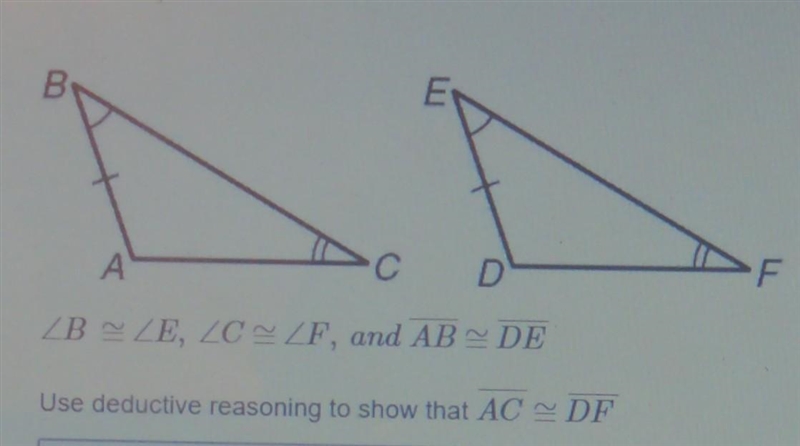 How do I used deductive reasoning to show that AC =DF-example-1