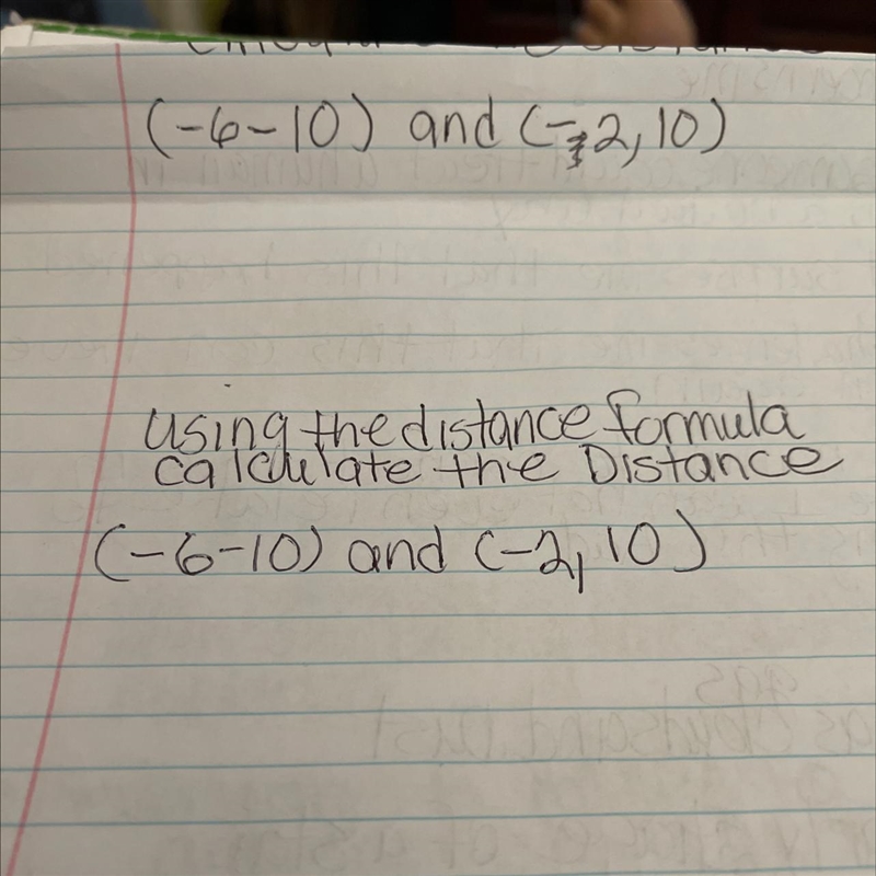 Using the distance formula calculate the distance show me example-example-1