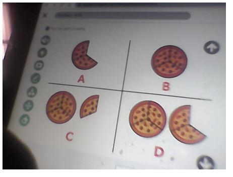 a group of six people has four pizzas to share if they divide the pizzas evenly how-example-1