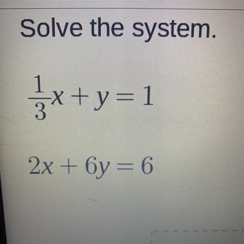 Solve the system. Is the answer (3,0) or (0, -1) or no solution or infinitely many-example-1