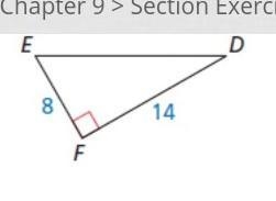 Solve the right triangle. Round decimal answers to the nearest tenth.find DEfind angle-example-1