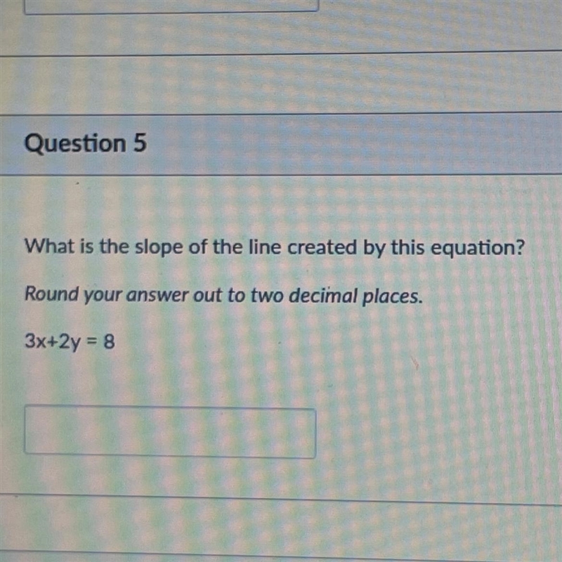 What is the slope of the line created by this equation? Round your answer out to two-example-1