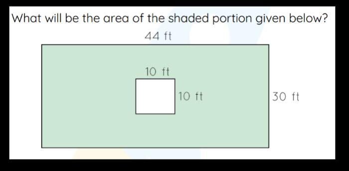 What will be the area of the shaded portion below (please help)-example-1