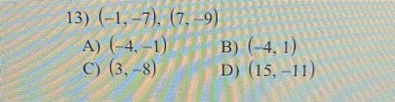 Find the midpoint of the line segment with the given endpoints. Please help-example-1