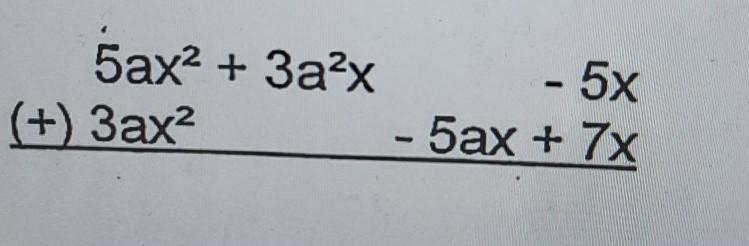 Adding and subtracting polynomials find each sum or differenceplease do minimum steps-example-1