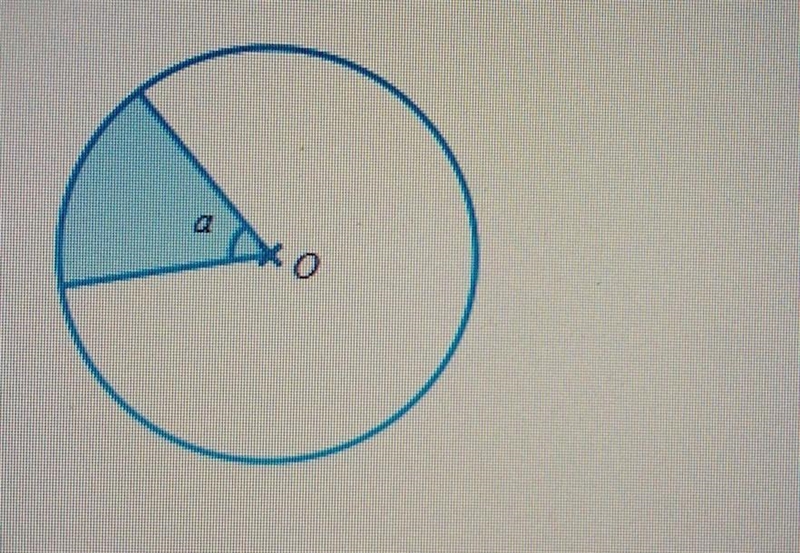 The circle has center O. Its radius is 3 m, and the central angle a measures 60°. What-example-1