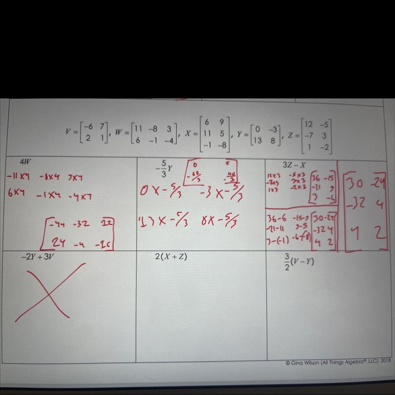 Solve the matrix IF POSSIBLE do the one with the big letter X inside of it-example-1