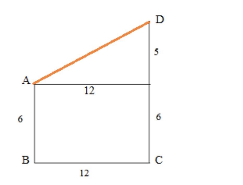 What is the AREA of this composite figure? A. 134 square units B. 72 square units-example-1