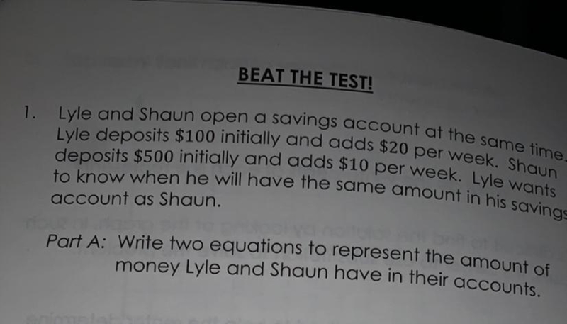 Go to Chris’s to represent the amount of money Lyle and shaun Have in their accounts-example-1