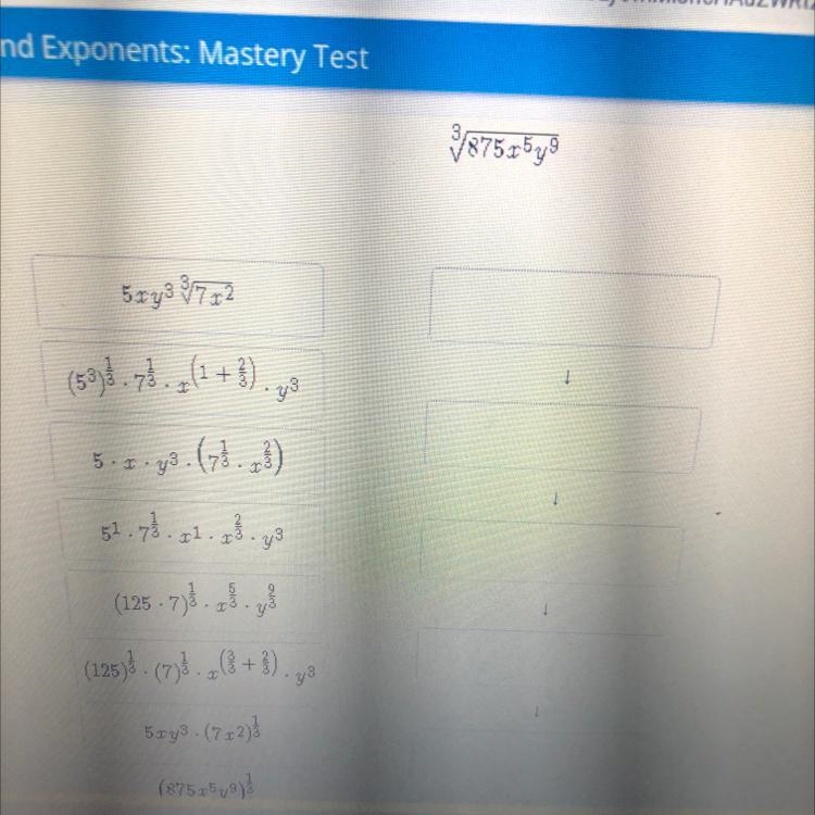 Help simplify steps of the expression using the properties of rational exponents-example-1