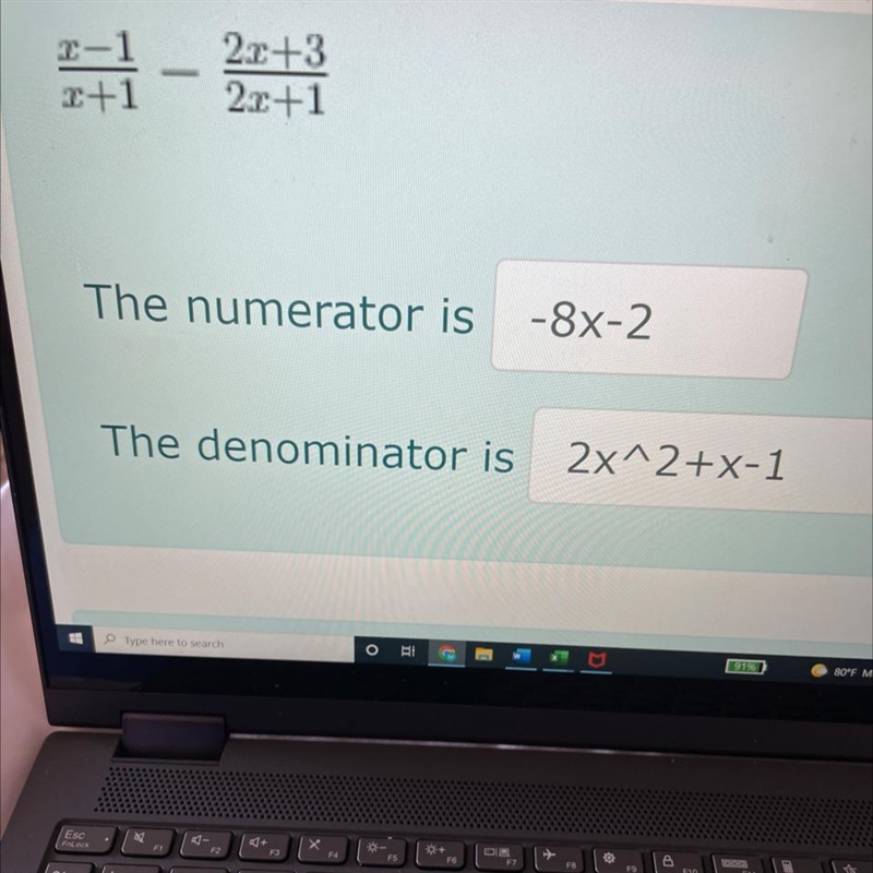 Subtract the rational expressionsAnswer in simplest for multiply any factors in the-example-1